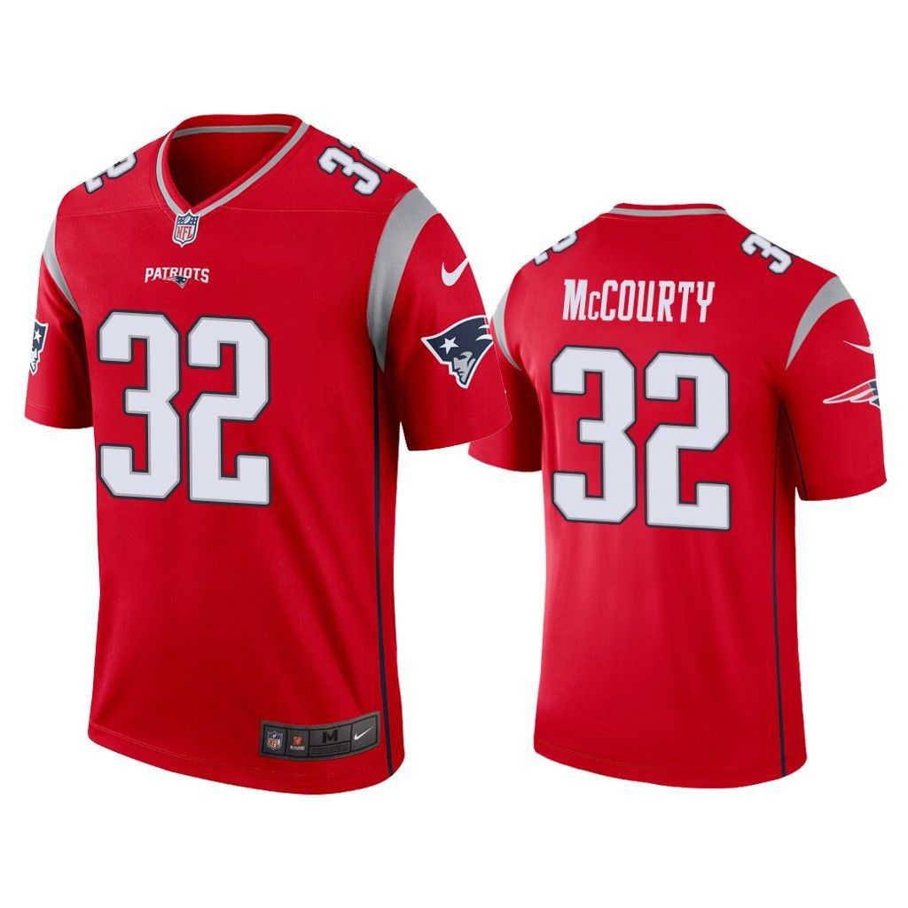 Men New England Patriots #32 Devin McCourty Nike Red Inverted Legend NFL Jersey
